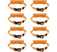 Propane Bottle Holders/Oxygen Tank Holder Rack with Securing Strap, Medical Cylinder Carrier for Lab(Orange,8 Pack)