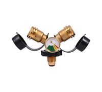 Propane Distribution Splitter - Shut Off Valve and Propane Splitter, Precision Hose Adapter Connector Fitting | Camping Stove Burner Accessories pa