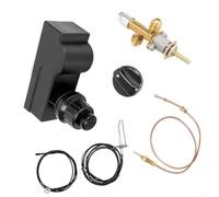 Propane Fire Ignition Kit with Safety Valve for Gas Fireplace - Brass Thermocouple & Push Button Igniter for Outdoor Fire 50000 BTU
