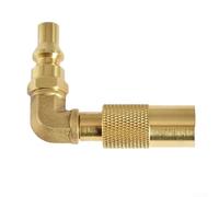 Propane Gas Quick Connect Adapter, 1/4' RV Quick Connect 90 Degree Adapter, Desktop Oven Brass Adapter Table-top Roaster Brass Coupler