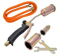 Propane Gas Torch Burner, Propane Burning Ice Melter Roofing Tar Weed Burner Tool Plumbers Kit with 23/35/50mm Nozzle