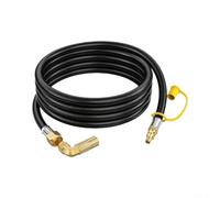 Propane Hose 15FT With Quick Connect End And Elbow Adapter For Use With 17LB And 22LB Gas For Grills