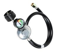 Propane Hose with Regulator, Pressure Replacement Parts with Pressure Gauge - Propane Grill Hose - for Burner Cooker Barbecue Cooking Pressure Home Heating