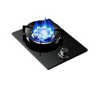 Propane Stove 1 Burner,5.2KW 9-Cavity Gas Cooktop,Auto Ignition,Includes Regulator and Hose,for Camping and Emergency Cooking(Black,LPG)