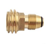 Propane Tank Adapter Converts POL LP Valve to Type 1 Regulator - Brass Fitting for BBQ, Camping Stove, Outdoor Cooking Equipment