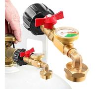 Propane Tank Adapter - Refill Elbow Valve | Easy-to-read coded , enhanced erosion resistant gear, high pressure gas transfer fitting Outdoor Camping Barbecue refill par