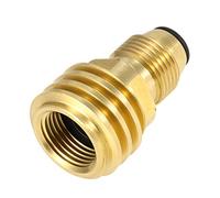Propane Tank Adapter Solid Brass Regulator Valve Safety POL to QCC1 Type1 Convert for LPG Gas Outdoor BBQ Camping Patio Cookout Secure Airtight Connection