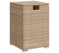 Propane Tank Cover TableFire Pit Gas Storage Holder Beige Poly Rattan vidaXL