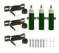 Propane Tank Holder，Gas Cylinder Holder Wall-Mounted Bracket Propane Tank Bracket with Screws and Safety Belt (black3)
