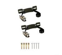 Propane Tank Holder Wall Mounted Steel Bracket with 6.6ft Ratchet Straps for 10-100LB Gas Cylinders Outdoor Grill Storage(2pcs)