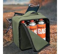 Propane Tank Storage Bag, Fuel Cylinder Carry Case with Zipper & Top Handle for Camping, Picnics and Outdoor Adventures, Portable Refillable Small Camping Propane Gas Bottle Canister Case, Green