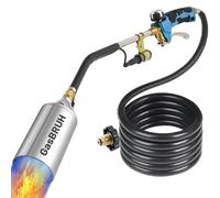 Propane Torch Burner Weed Torch,1,200,000 BTU Heavy Duty Blow Torch with Turbo Trigger and 10 FT Hose,propane weed burner torch with Igniter,Flame throwe for Weed,Garden,Wood,Charcoal,Ice Snow (Blue)