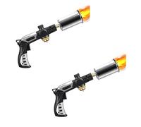 Propane Torch Gun, Adjustable Flame Cooking Torch with Safety Lock and Heat-Sensitive Nozzle for BBQ, Steak Searing, Fire Starter and Outdoor Tasks(2pcs)