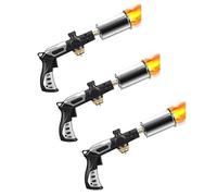 Propane Torch Gun, Adjustable Flame Cooking Torch with Safety Lock and Heat-Sensitive Nozzle for BBQ, Steak Searing, Fire Starter and Outdoor Tasks(3pcs)
