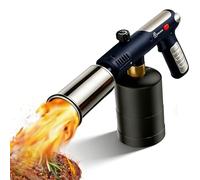 Propane Torch Gun with One-Touch Max Fire, Flame Thrower with Safety Lock, Searing Torch for Sous Vide, Cooking Torch for BBQ, Campfire Charcoal Soldering Blue(Propane Tank Not Included)