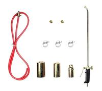 Propane Torch Head, Heat-Resistant Roofing Torch with 6.6ft Gas Hose & 3 Nozzles, Heavy Duty Propane Weed Torch, Portable Flame Thrower for Soldering, Brazing, Welding