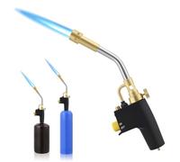 Propane Torch Head, Map Gas Torch with Igniter and Flame Adjustable, Hand Blow Torch Apply to Fuel by Propane MAPP Gas for Plumbing Soldering Campfires and Grills (Gas Cylinders Not Included)