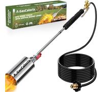 Propane Torch Weed Burner,Heavy Duty Flamethrower with 10FT Hose,Blow Torch with Self Igniter Powerful Flame for Weed,Driveway,Wood,Ice Snow Melting,Lawn,Garden,Yard, Patio,Outdoor
