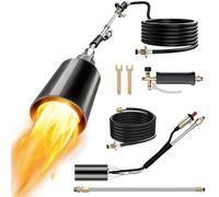 Propane Torch Weed Burner Kit, Heavy Duty 4000F High-Output Flamethrower for Weeding, Roofing & Snow Melting Ergonomically Handle, Self-lgniting - Portable Gas Weed Killer for Grass, Shrub, Ice, BBQ