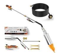 Propane Torch Weed Burner Kit with Trigger Start Igniter - 4000°F Flame for Weeding, Snow Melting, BBQ & Asphalt, 10ft Hose, 2 Modes (Short/Long)