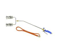 Propane Torch Weed Burner & Roofers Torch - Heavy-Duty Dual Prong Gas Torch with Auto Ignition & Adjustable Flame - Powerful Flame Weeder Wand for Roofs, Patios, Driveways & Garden Use