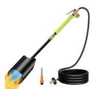 propane torch with 10ft hose heavy duty weed burner propane flame thrower kit garden torch for propane tank adjustable flame 500K BTU for wood