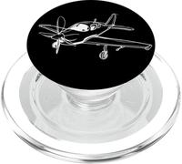 Propeller Aircraft Line Art Pilot PopSockets PopGrip for MagSafe
