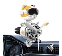 Propeller Car Air Freshener - Classic Fragrance With Abs Cat Design, Air Vent Holder With Closure | Aromatherapy, , Quiet For Interior