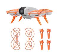 Propeller Guard+Landing Gear Extensions for Neo,Drone Protective Set Light Weight Props Guard Bumper Height Extended Leg for Neo Accessories(Orange)