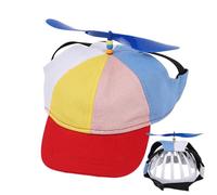 Propeller Hat for Dogs | Dog Sun Hat with Ear Holes - Colorful Baseball Hat, Rainbow Helicopter Top Pet Hat for Sports, Travel, Beach, Pet Supplies