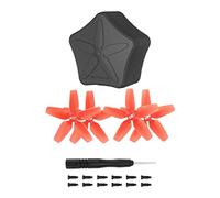 Propeller with Storage Box Compatible with DJI Avata Drone, Propellers 2925S Color Blade Protection Anti-Fall Accessories (2 Pairs Red Paddles + Storage Box)