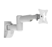 ProperAV White TV Wall Bracket for 13’’ 19’’ 22’’ 23’’ 24’’ 28’’ Tilt 20° VESA Max 100x100