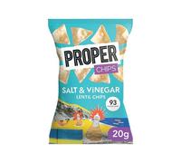 Proper Chips Lentil Chips Salt and Vinegar 20g (Pack of 24) 12372