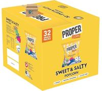 Proper Corn Popcorn Sweet & Salty 32 x 14g Mini Giant Multipack Snack Bags, Bulk Vegan Popcorn, Individually Wrapped, Lunchbox & Party Snacks By Kavya Global