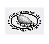 'Proper Cornish Pasty' Temporary Tattoo - Water Resistant, Skin-Safe, Non-Toxic Transfer (TO00076339)