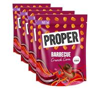 PROPER Crunch Corn Barbecue, Sharing Snack Bag 125g (Pack of 4)
