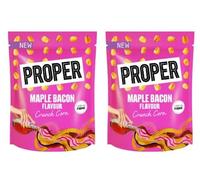 PROPER Maple Bacon Flavour Crunch Corn, High in Fibre, Crunchy Corn Snack - Pack of 2