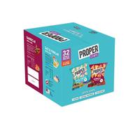 PROPERCHIPS - Multipack Box, Barbecue and Salt & Vinegar Lentil Chips, Vegan, Gluten Free Snacks, 14g, 32 Packs, (16 bags of each flavour)