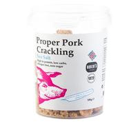 Proper Pork Crackling - 100g Pot - Available in Multiple Flavours - Keto-friendly, Allergen-Free, Low Carb & High Protein, Handmade in Britain (Sea Salt)