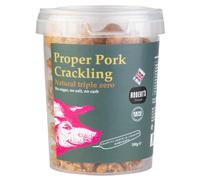 Proper Pork Crackling - 100g Pot - Available in Multiple Flavours - Keto-friendly, Allergen-Free, Low Carb & High Protein, Handmade in Britain (Natural - UNSALTED)