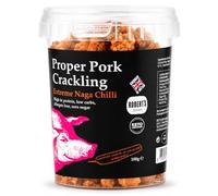Proper Pork Crackling 100g Pot - Keto, Low Carb, Gluten Free, High Protein Snack - Pork Rind - Pork Scratchings - Multi-Flavour & Multipack (Triple Pots (3 x 100g Pots), Extreme Naga Chilli)