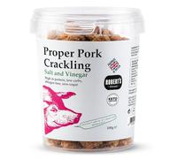 Proper Pork Crackling 100g Pot - Keto, Low Carb, Gluten Free, High Protein Snack - Pork Rind - Pork Scratchings - Multi-Flavour & Multipack (Six Pots (6 x 100g Pots), Salt & Vinegar)