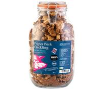 Proper Pork Crackling - 3L Glass Jar - Available in Multiple Flavours - Keto-friendly, Allergen-Free, Low Carb & High Protein, Handmade in Britain (Salt & Pepper)