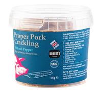 Proper Pork Crackling - 6 X 55g Pots - 10 Flavours - Keto-friendly, Allergen-Free, Low Carb & High Protein, Handmade in Britain (Salt & Pepper)