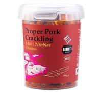 Proper Pork Crackling Mini Nibbles 200g Pots - Available in Multiple Flavours - Keto, Gluten & Allergen Free, Low Carb, High Protein - Handmade in Britain with Family Recipe (Chorizo)