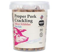 Proper Pork Crackling Mini Nibbles 200g Pots - Available in Multiple Flavours - Keto, Gluten & Allergen Free, Low Carb, High Protein - Handmade in Britain with Family Recipe (Classic Sea Salt)