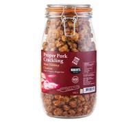 Proper Pork Crackling Mini Nibbles 750g Glass Jar - Keto Friendly, Low Carb, High Protein Snack - Allergen Free Pork Rinds - Handmade in Britain - Available in Multiple Flavours (Chorizo)