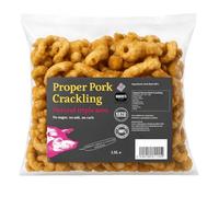Proper Pork Crackling - Natural | 100% Pork Rind | Keto, Gluten-Free & Allergen-Free | High Protein, Zero Carbs | Available in Defferent sizes (1.5L Refill Bag)
