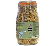 Proper Pork Crackling Nibbles 1.5L / 600g Glass Jar - Available in Multiple Flavours - Keto, Gluten & Allergen Free, Low Carb, High Protein (Sage and Onion)