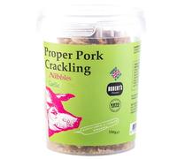 Proper Pork Crackling Nibbles 150g Pots - Available in Multiple Flavours - Keto, Gluten & Allergen Free, Low Carb, High Protein - Handmade in Britain with Family Recipe (Garlic)